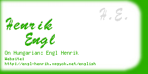 henrik engl business card